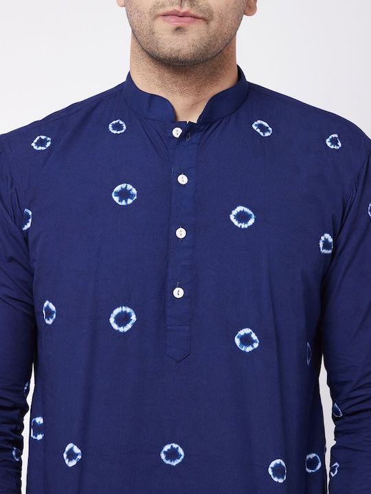 Vastramay Men Geometric Printed Pure Cotton Kurta