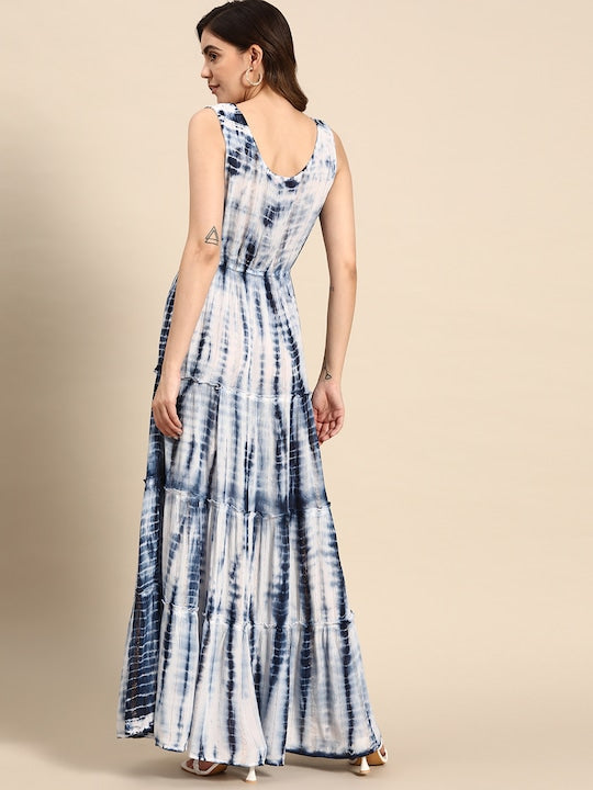 All about you Tie and Dyed Crepe A-Line Maxi Dress
