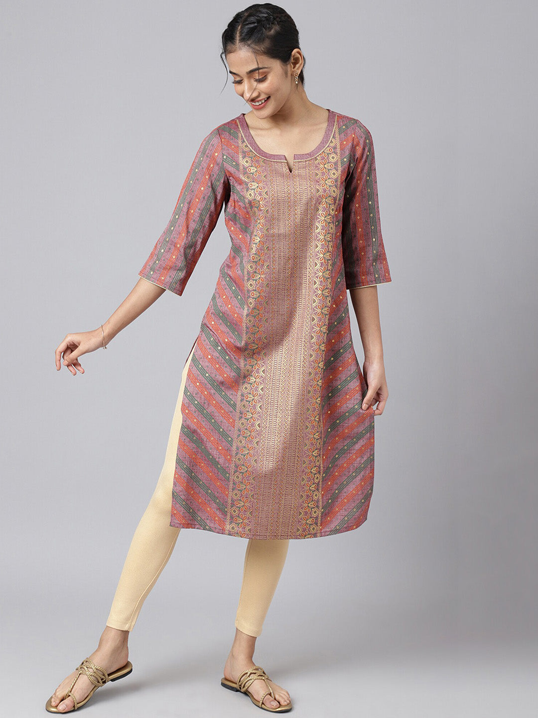 Aurelia Festive Floral Print Kurta