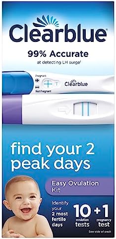 Clearblue Ovulation Complete Starter Kit, 10 Ovulation Tests and 1 Pregnancy Test