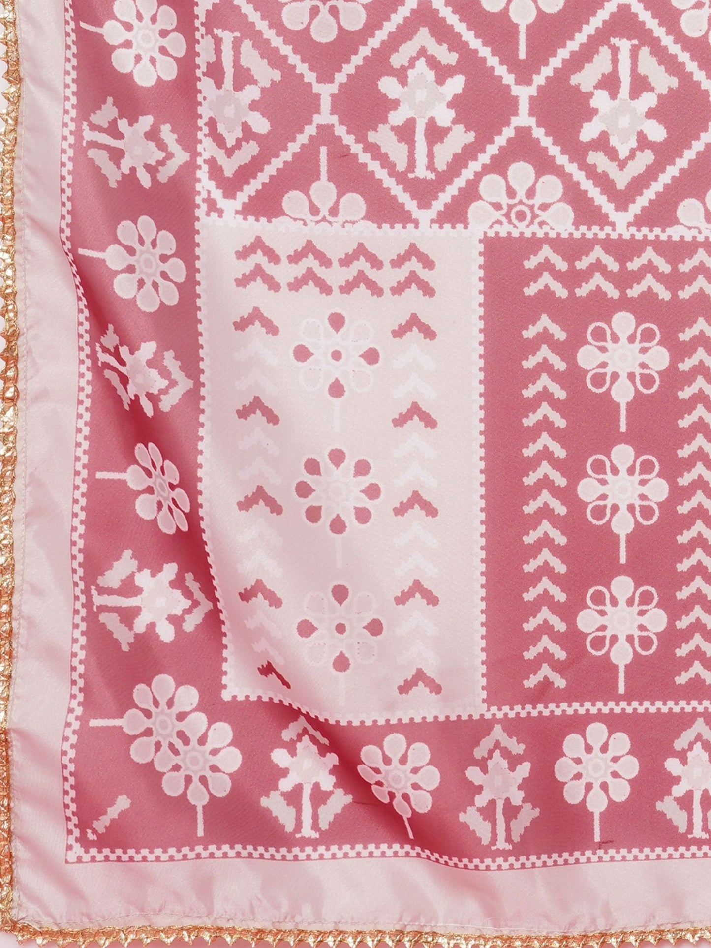 Heeposh Women Floral Gotta Patti Chanderi Silk Kurta with Dupatta (Set of 3)