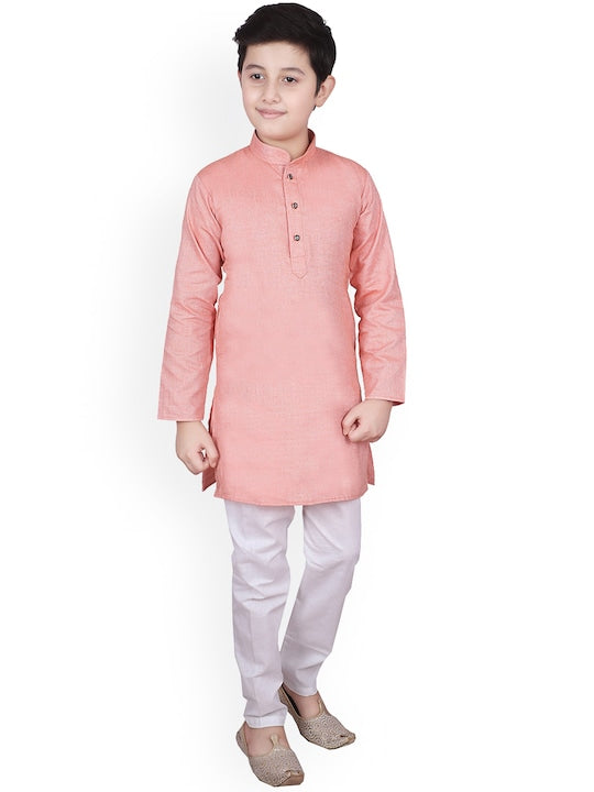 Pro Ethic Style Developer Boys Woven Design Kurta with Pyjamas