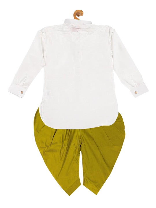 Vastramay Sishu Boys White Kurta with Dhoti Pants