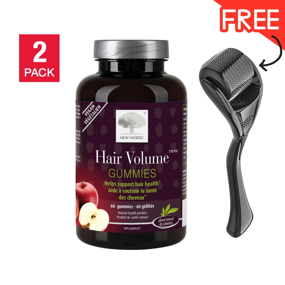 BeautyBoost Hair Care Kit: 2 x 60 Gummies + Free Roller
