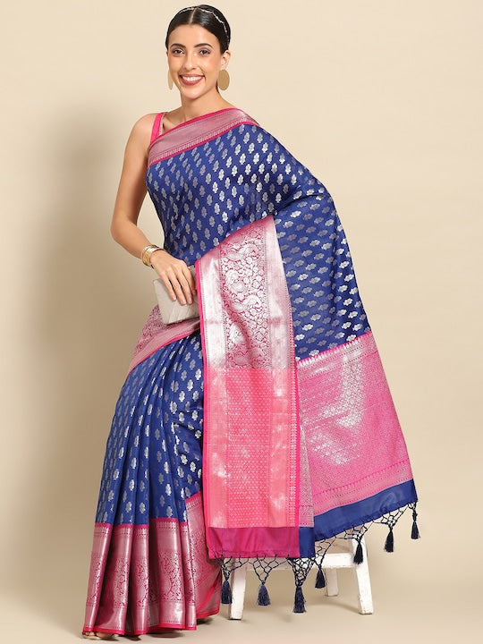 Silk Land Ethnic Motifs Zari Kanjeevaram Saree