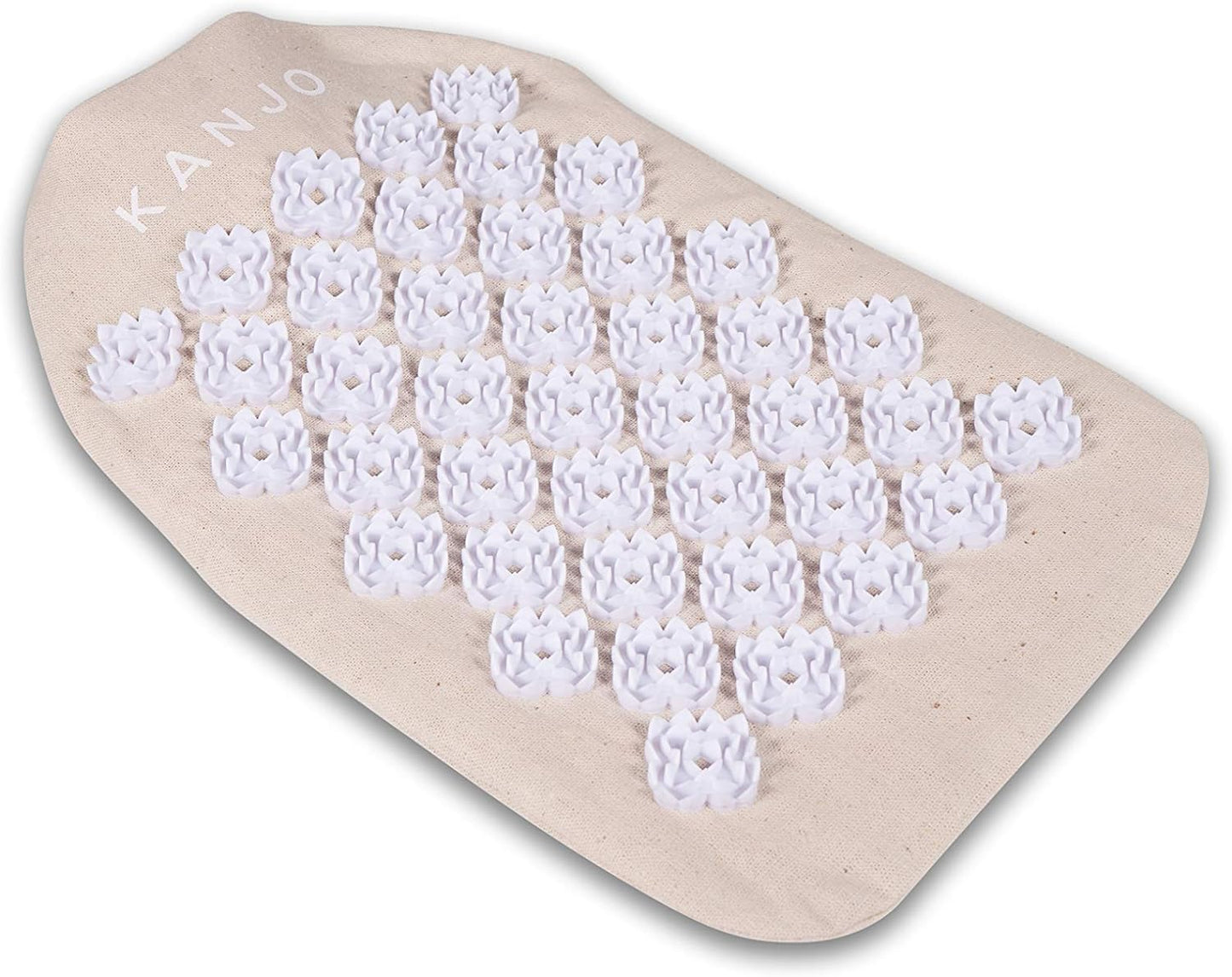 FSA HSA Eligible Kanjo Heat Therapy Acupressure Pillow - Neck and Stomach Pillow - Relieve Neck and Stomach Pain - Includes Travel Bag