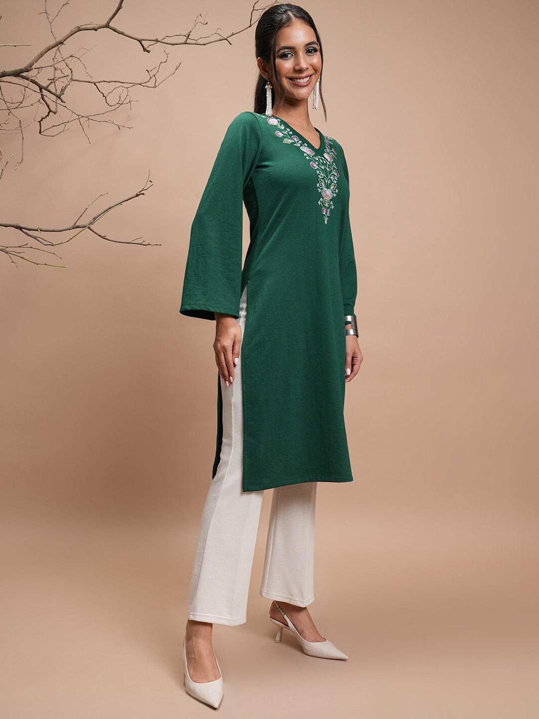 Vishudh Winter Embroidered Kurta