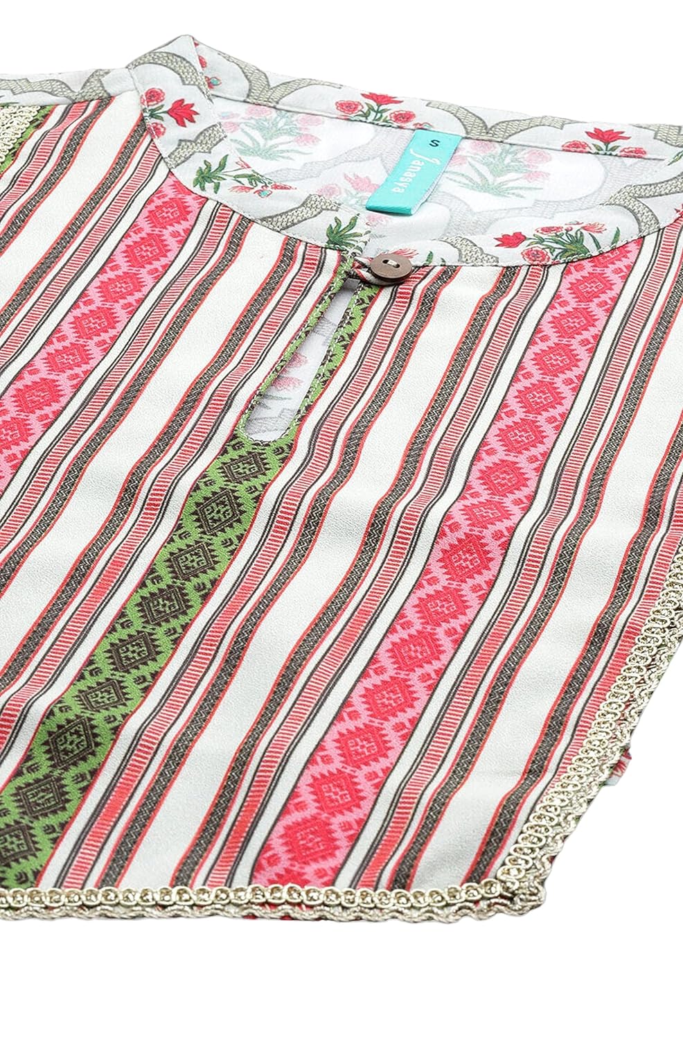 Janasya Women's Multicolor Moss Digital Floral Printed Kurta with Pant