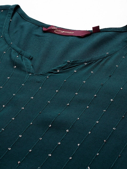 Sangria Embroidered Sequinned Kurta