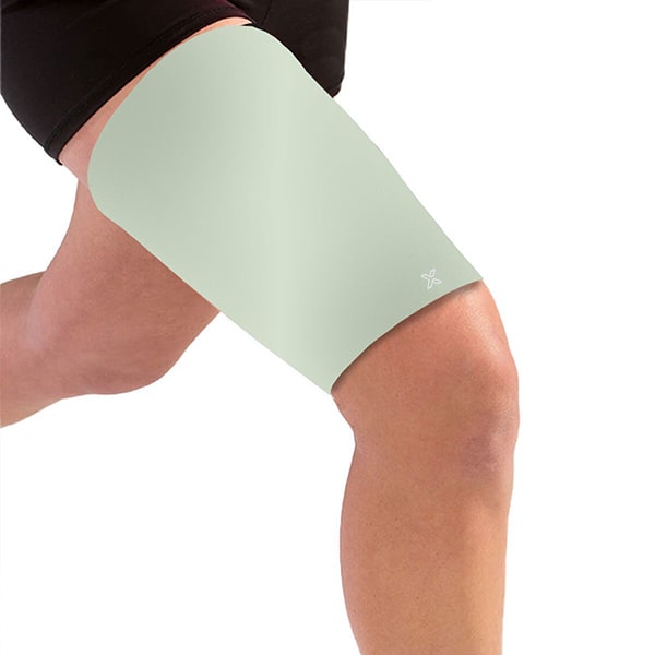 Body Helix Full Thigh Compression Sleeve Silver