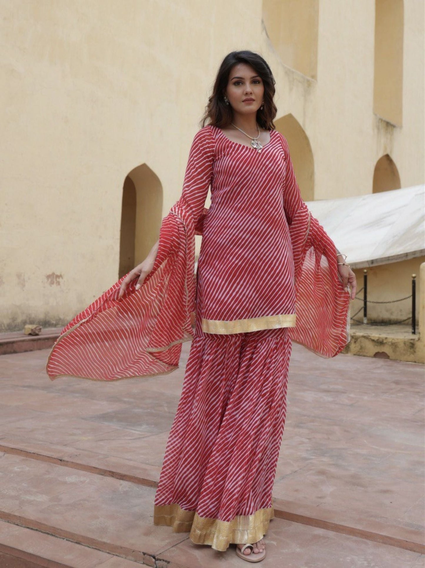 ONEWE INDIA Zoya Sharara (Set of 3)