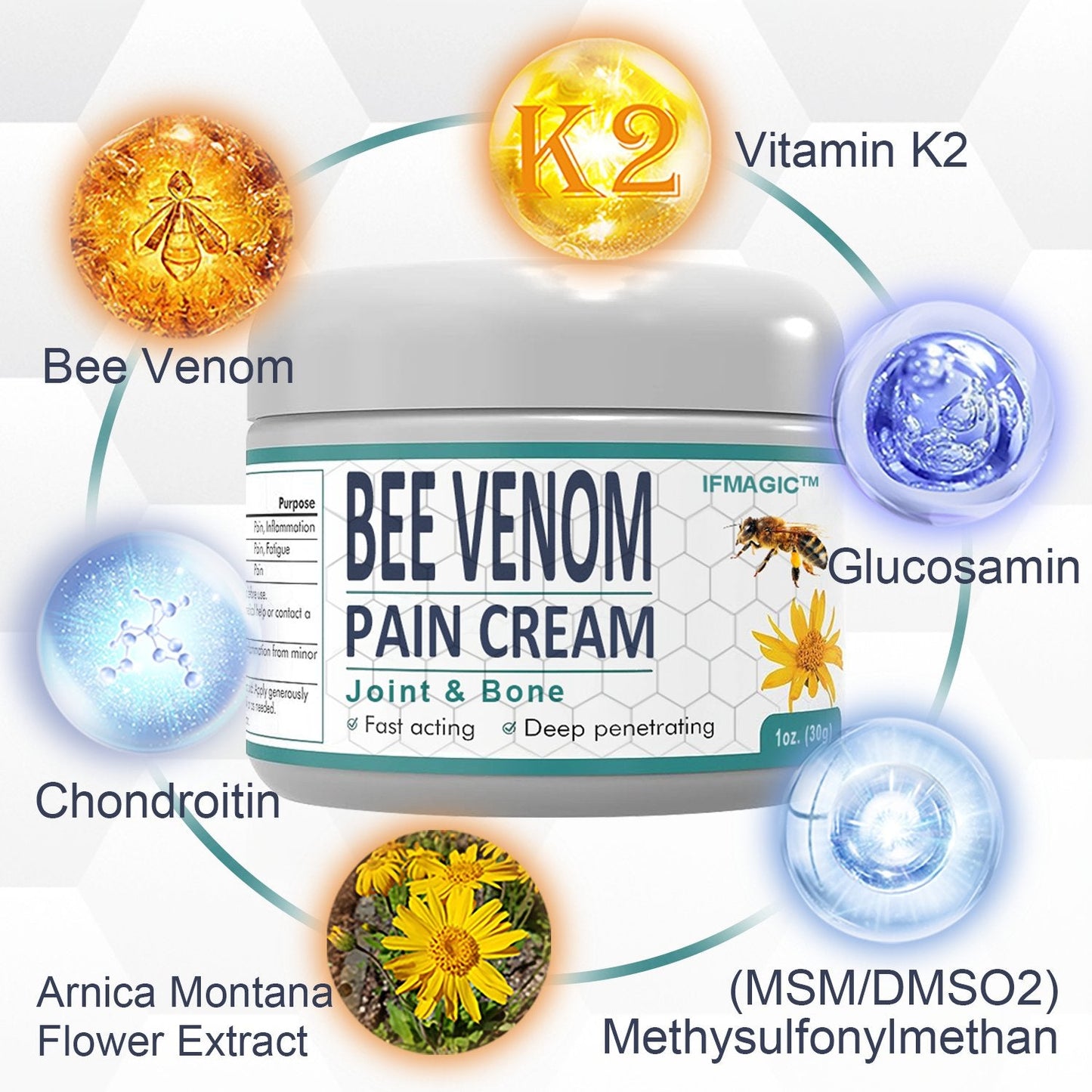 Bee Venom Pain and Bone Healing Cream