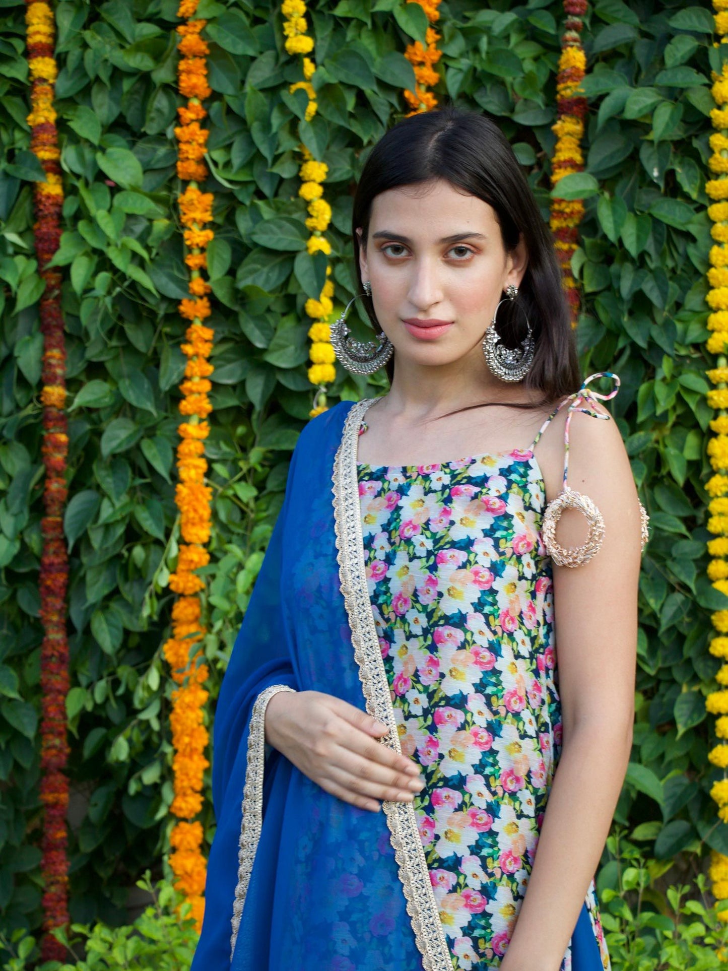 ONEWE INDIA Resham Sharara (Set of 3)