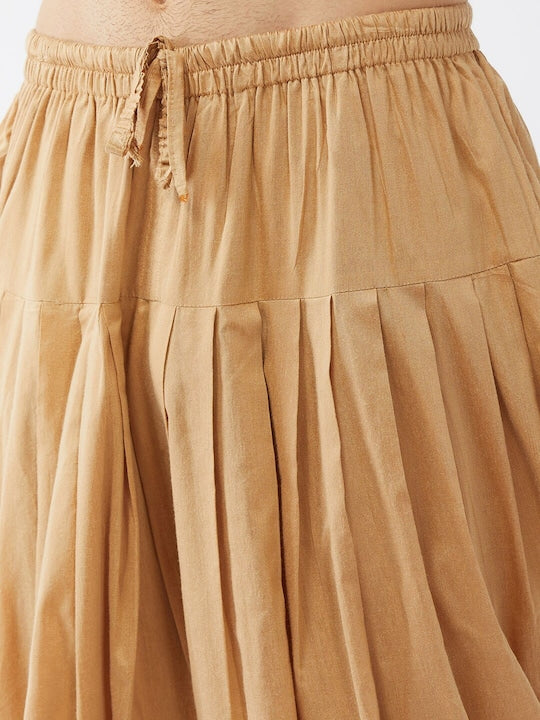 Vastramay Men White Rose Gold Sherwani