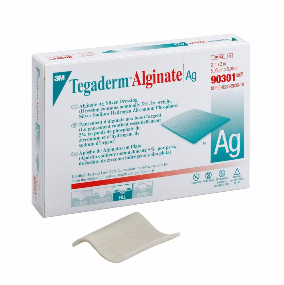 3M Tegaderm 90301 Calcium Alginate Dressing with Silver Box of 10 95097311