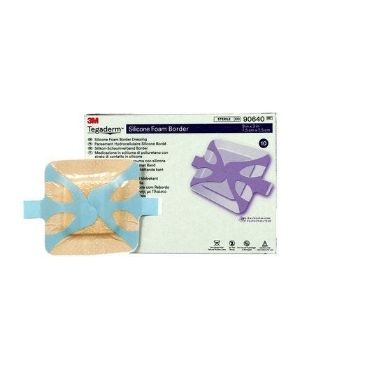 3M Tegaderm Silicone Foam Dressing Box of 10 40839514