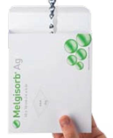 Molnlycke 255050 Calcium Alginate Dressing with Silver Box of 10 94946433