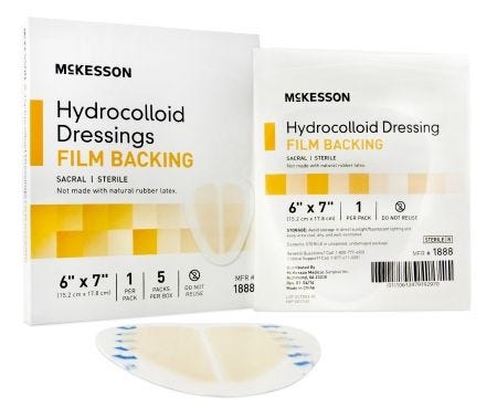McKesson 1888 Hydrocolloid Dressing Box of 5