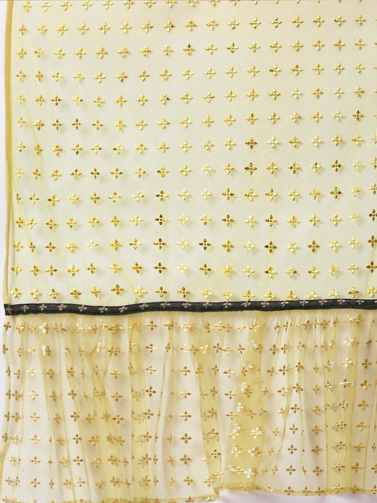 Aurelia Women Green Ethnic Motifs Printed Top With Palazzos & Dupatta