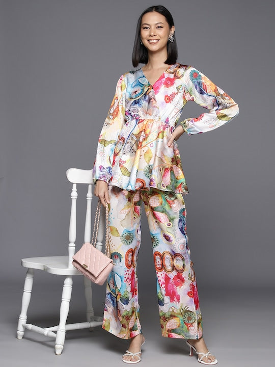 Varanga Women Abstract Printed Co-Ord Set