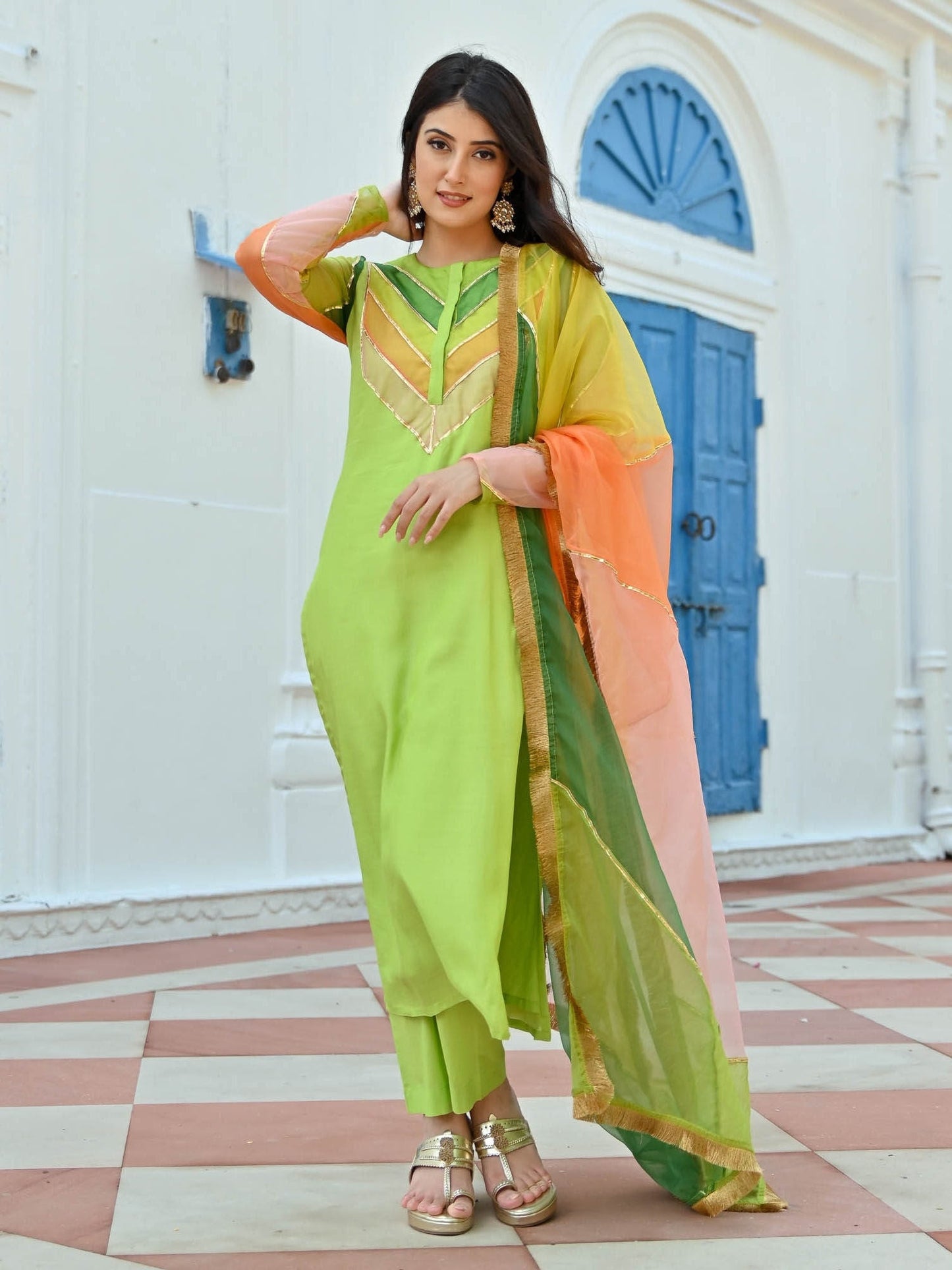 Urbanstree Naaz Kurta with Pant & Dupatta (Set of 3)