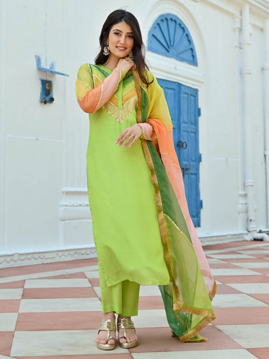 Urbanstree Naaz Kurta with Pant & Dupatta (Set of 3)