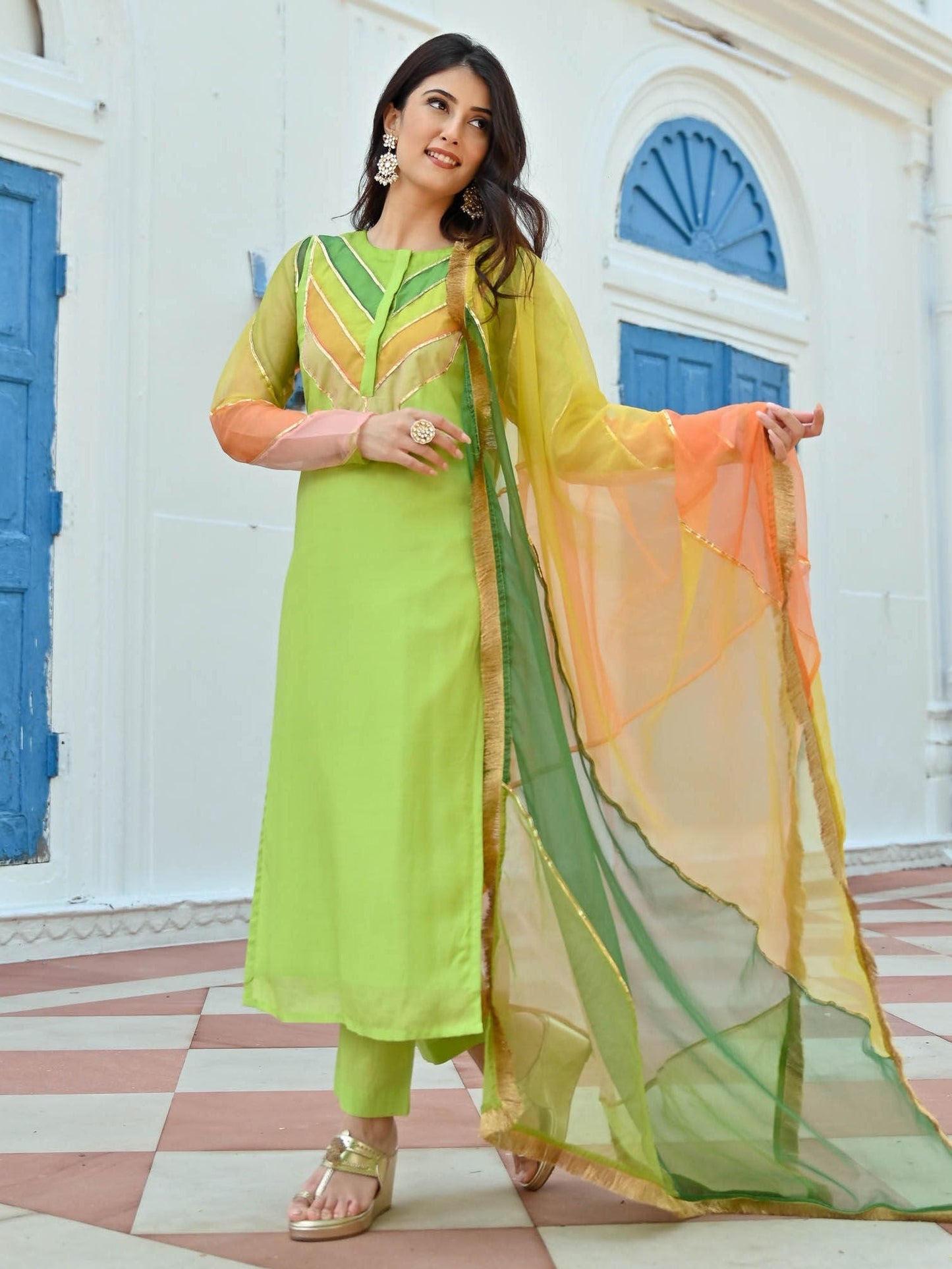 Urbanstree Naaz Kurta with Pant & Dupatta (Set of 3)