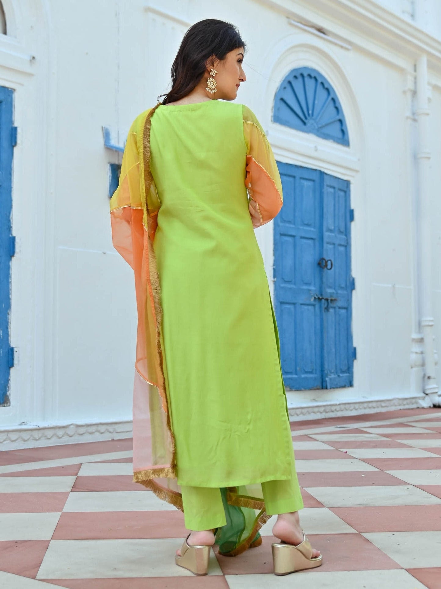 Urbanstree Naaz Kurta with Pant & Dupatta (Set of 3)