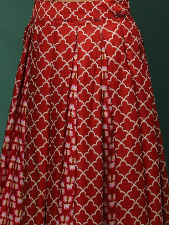 AKS Couture Pichwai Printed Ready to Wear Lehenga & Blouse With Dupatta