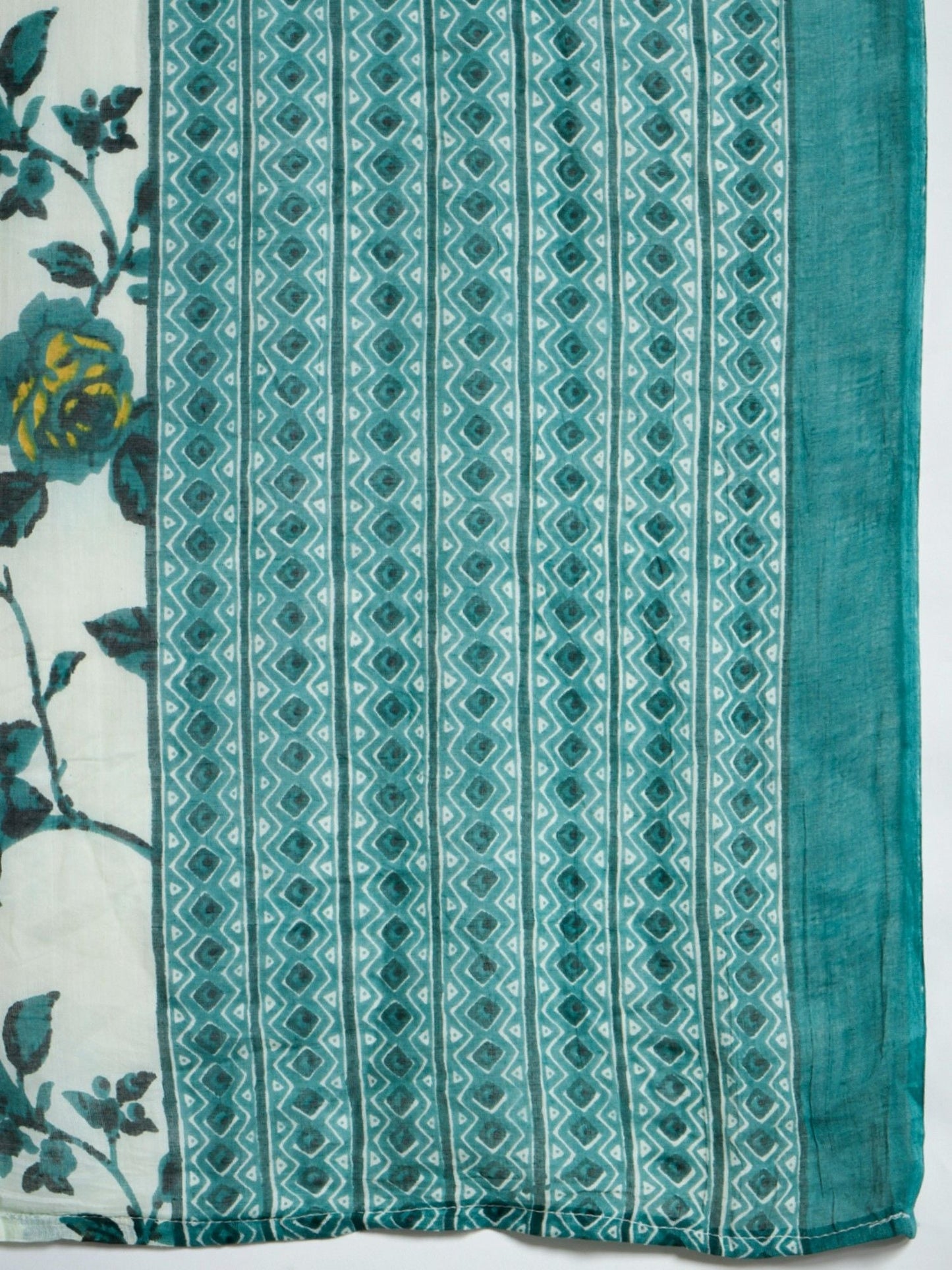 Heeposh Printed A-Line Kurta and Pants with Mulmul Printed Dupatta (Set of 3)