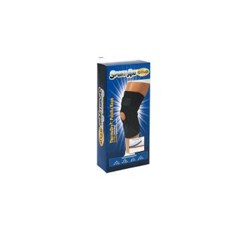 Sport Aid, Sport Aid Knee Wrap Thermadry Open Patella S-A Gold Medium, MEDIUM 1 each