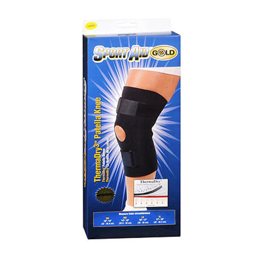 Scott Specialties, Sportaid Knee Brace Open Patella Blue Neoprene, Medium 14-15 inches 1 each