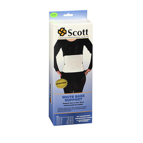 Scott Specialties, Scott White Back Support Medium, 1 Each
