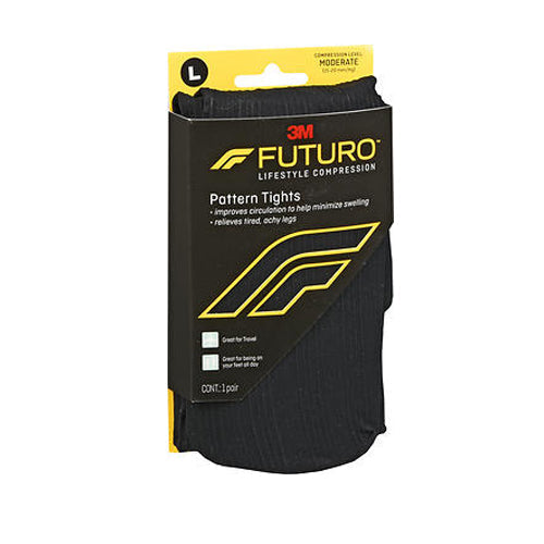 Futuro, Futuro Lifestyle Compression Pattern Tights Moderate, Large Black,1 Each