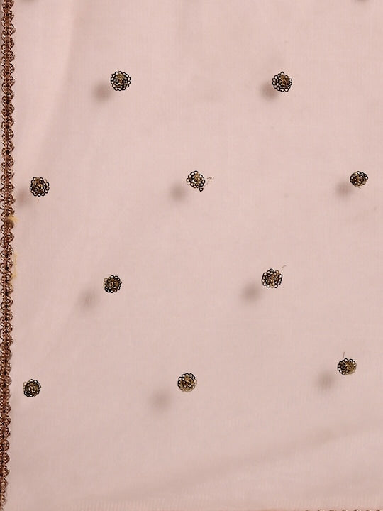 IMARA Women Ethnic Motifs Printed Regular Thread Work Kurta with Trousers & Dupatta