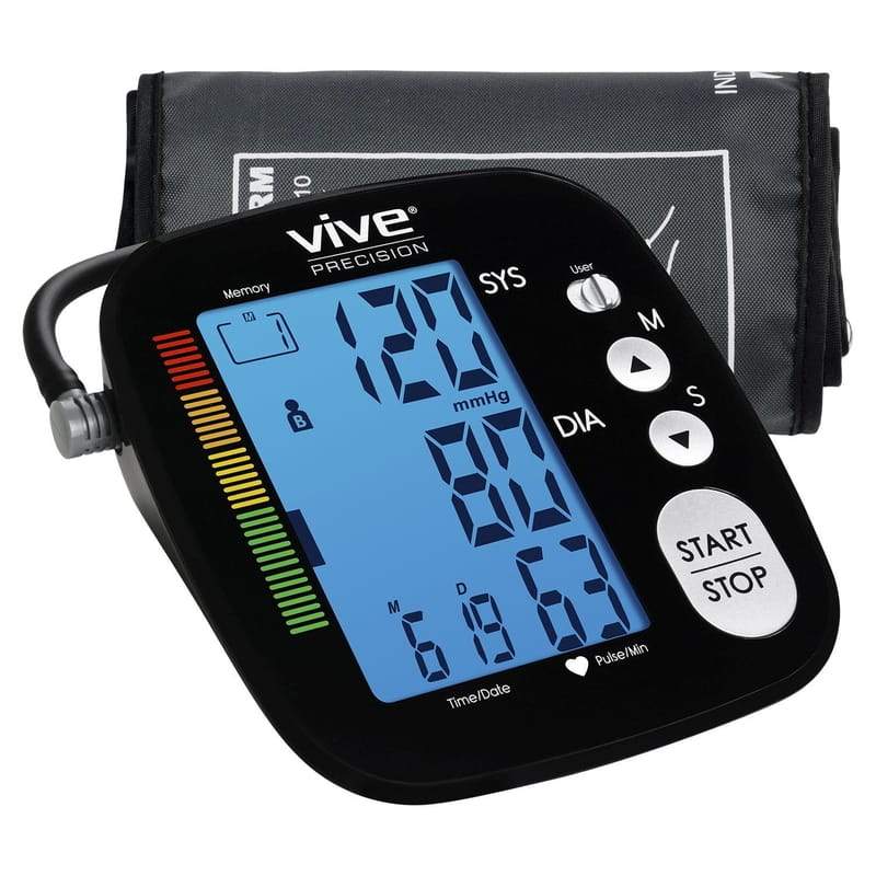 Vive Health Upper Arm Precision Blood Pressure Monitor with XL LCD Screen - Senior.com Blood Pressure Monitors