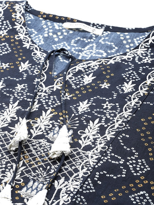 Readiprint Fashions Women Bandhani Printed Floral Kurta