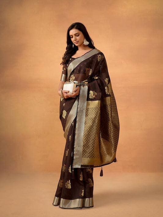 Sangria Floral Printed Saree