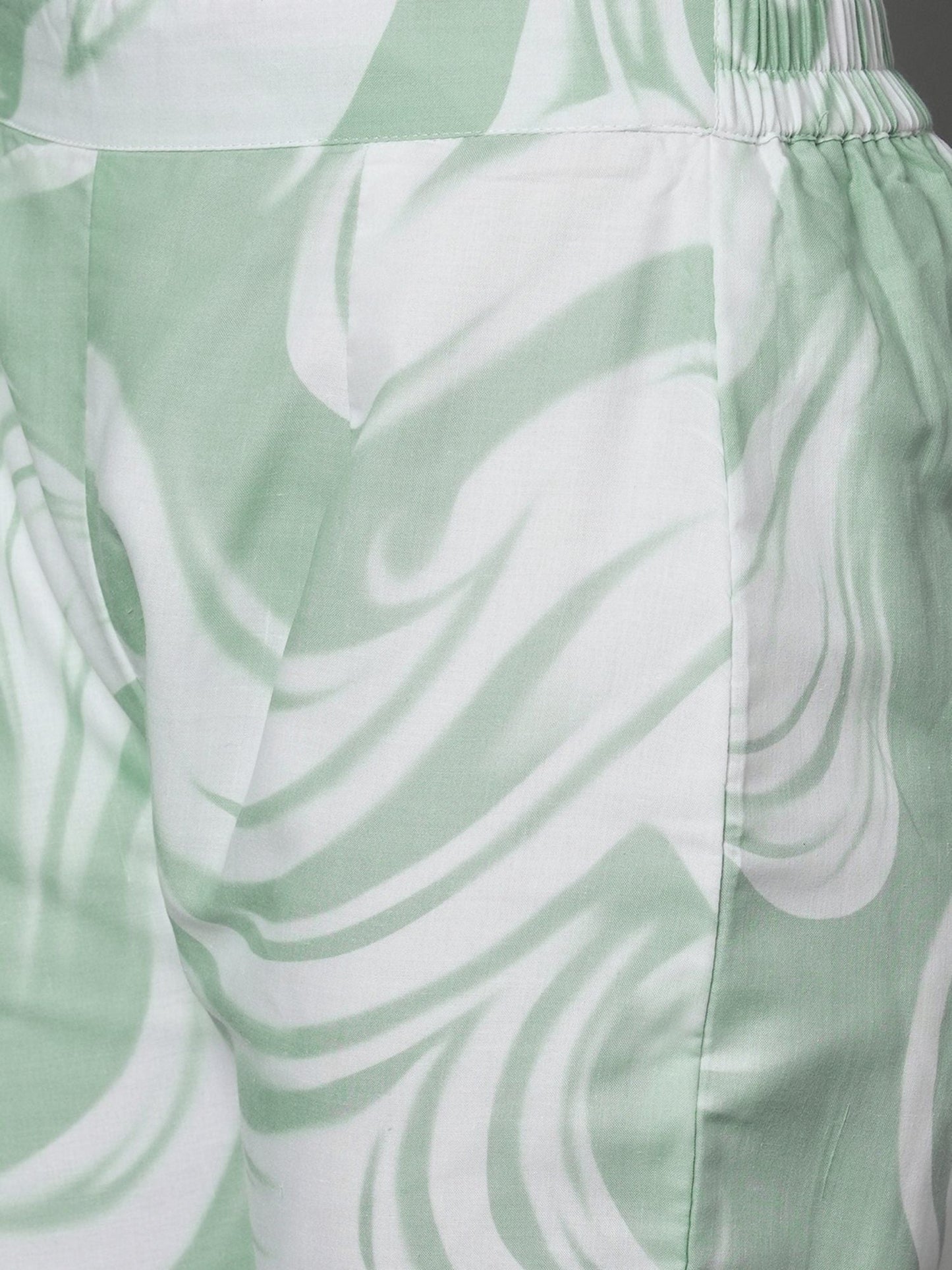 Heeposh Beautiful Marbel Print Kurta with Detailing & Printed Chanderi Dupatta (Set of 3)