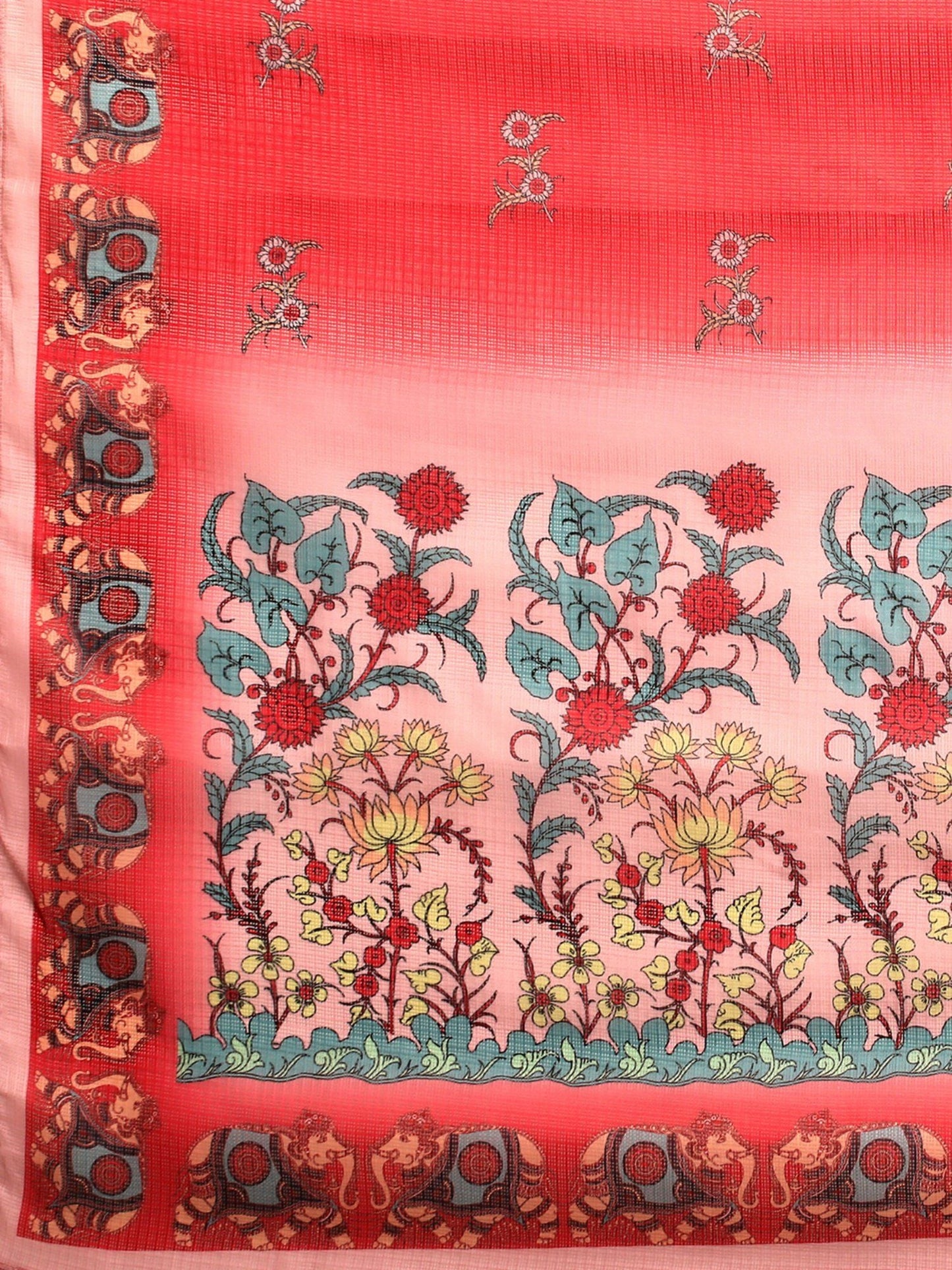 Heeposh Women Embroidered Straight Kurta with Doriya Printed Dupatta (Set of 3)