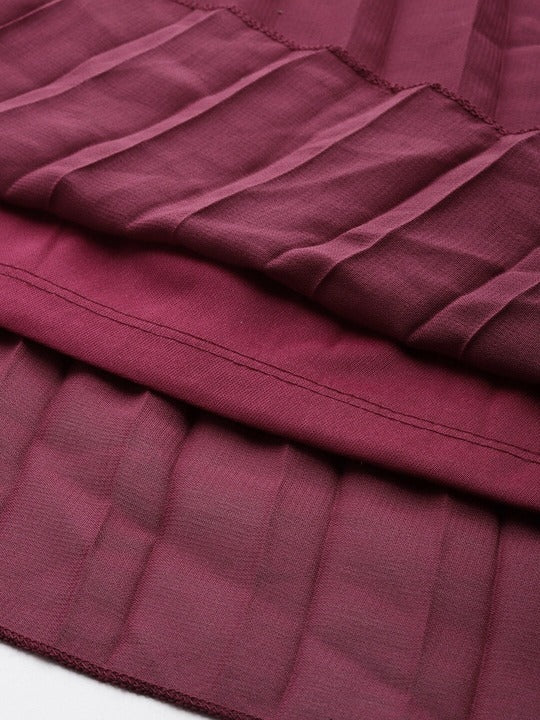 All about you Accordion Pleated Sequinned A-Line Midi Dress