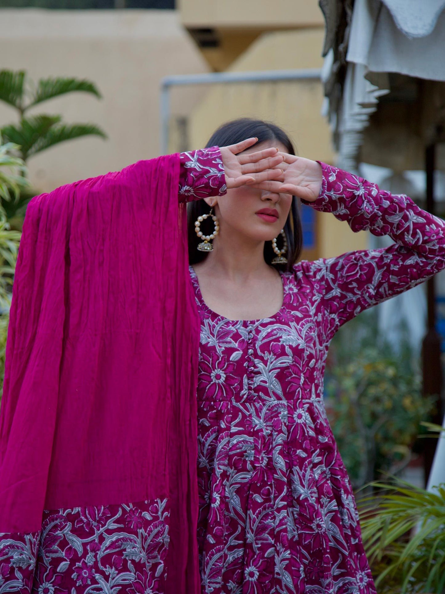 ONEWE INDIA Maisha Anarkali Set (Set of 3)