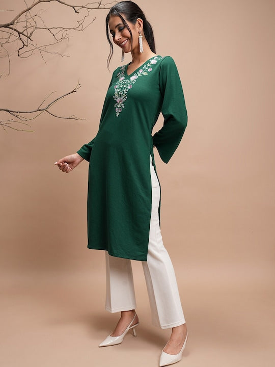 Vishudh Winter Embroidered Kurta