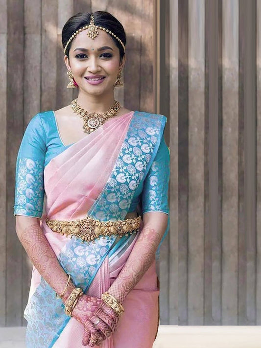 Anjaneya Sarees Ethnic Motifs Woven Design Zari Banarasi Saree