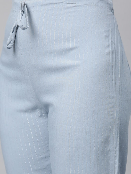 Readiprint Fashions Floral Embroidered Thread Work Kurta with Trousers & Dupatta