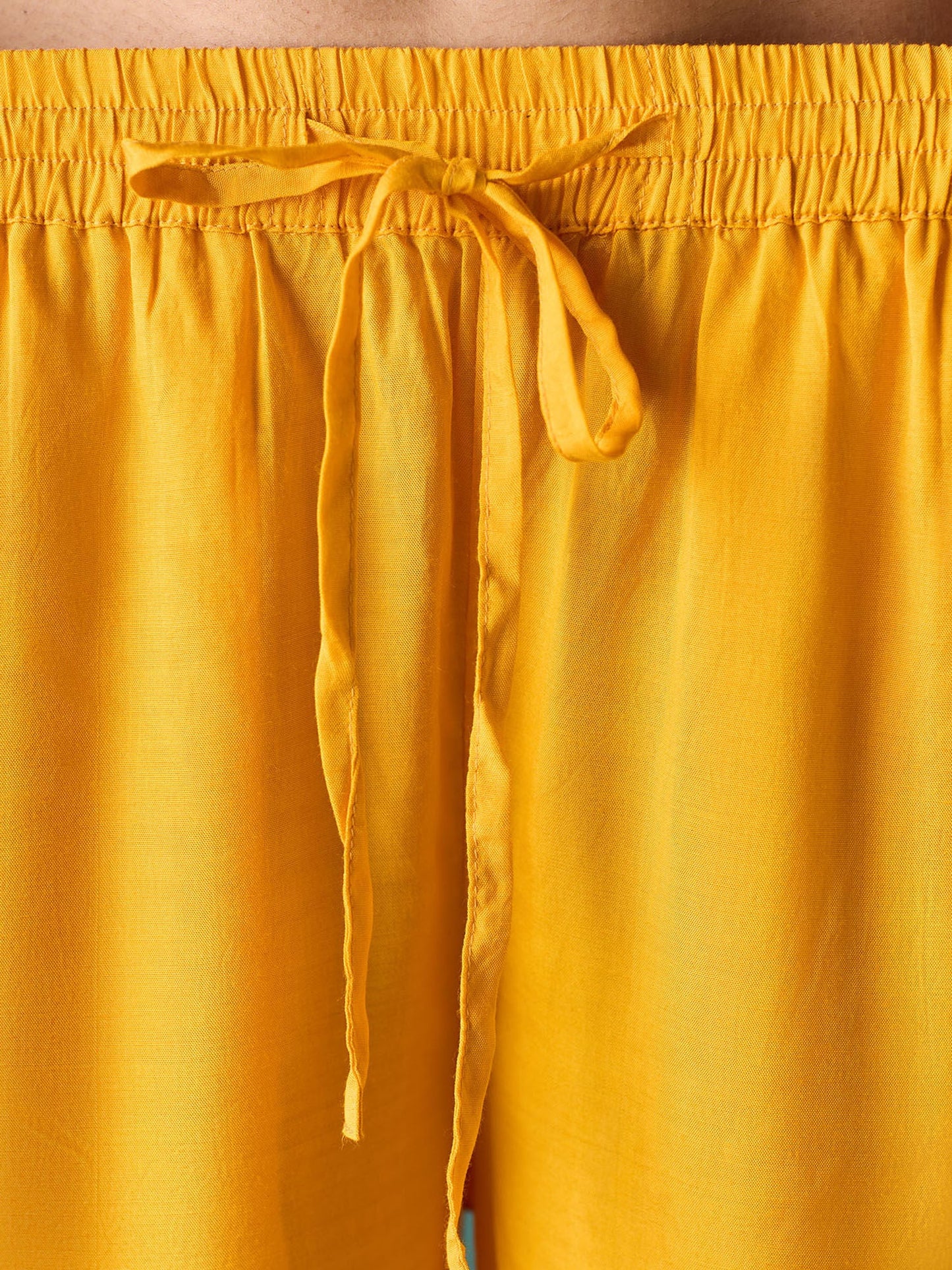 Likha Yellow Ethnic Bloom Embroidered Kurta Pant & Organza Dupatta LIKSKD203 (Set of 3)