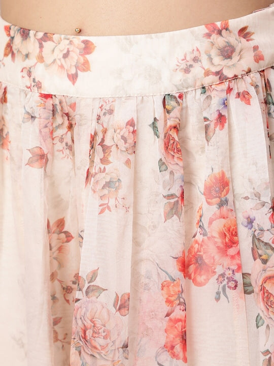 AKS Couture Printed Ready to Wear Lehenga & Blouse With Dupatta