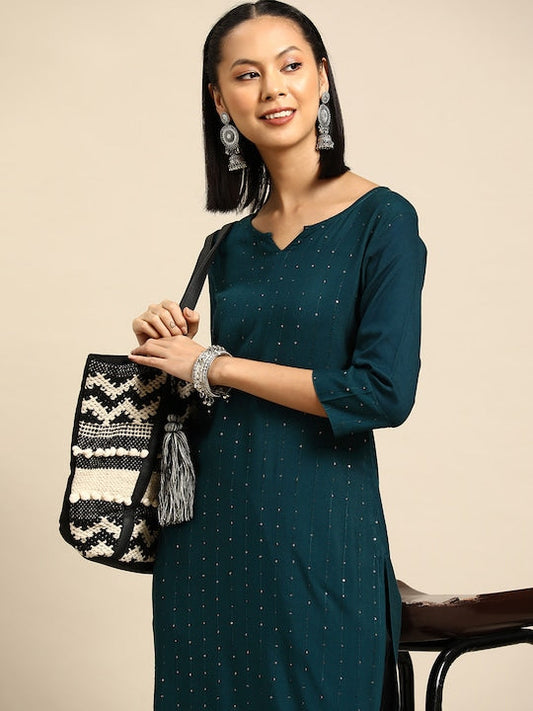 Sangria Embroidered Sequinned Kurta