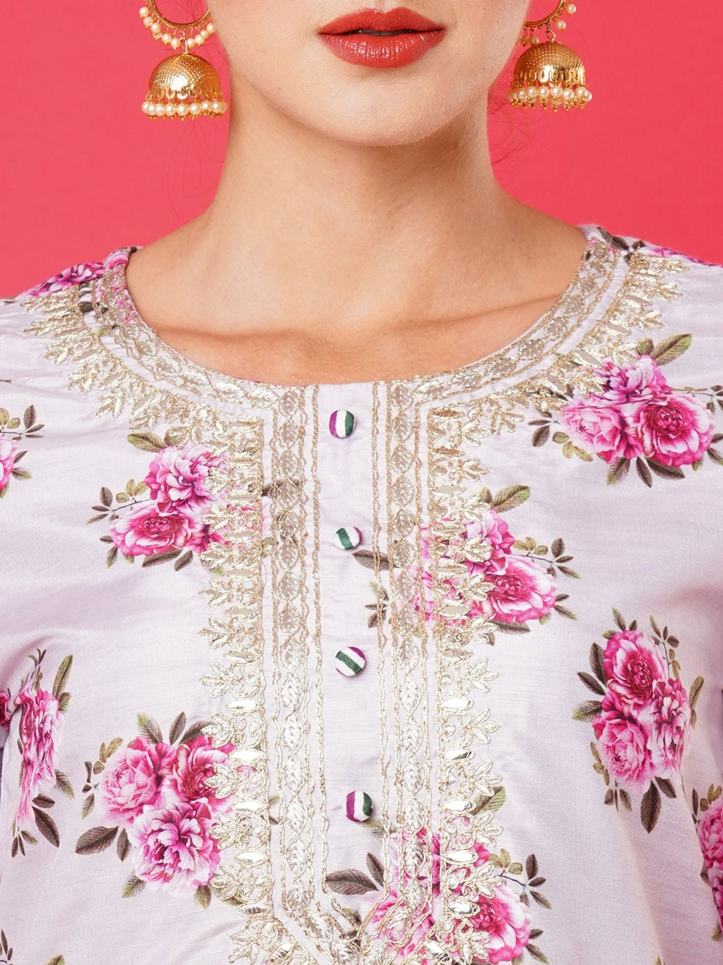 Heeposh Women Floral Printed Kurta with Dupatta (Set of 3)