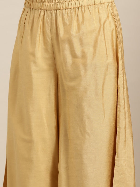 Here&now Gotta-Patti Detailed Kurta with Palazzos & Dupatta